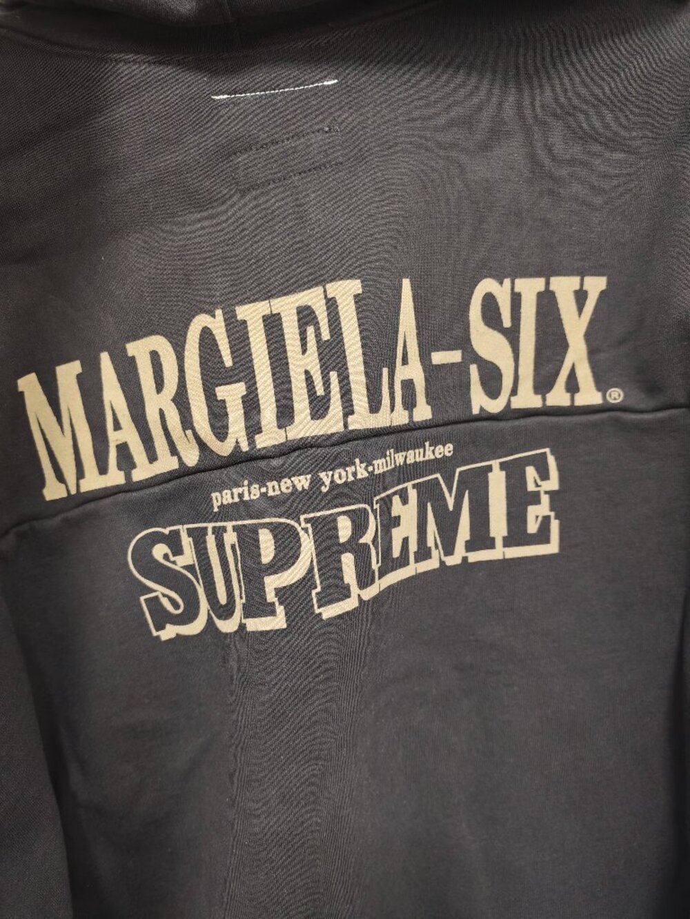 Black Graphic Zip-Up Hoodie with Eagle Print by Supreme - Picture 8 of 9